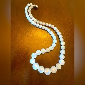 Vintage White Moonglow Necklace